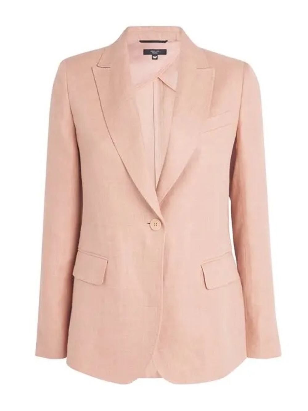 Max Mara Weekend Linen Single Breasted Blazer in Dusty Rose 8